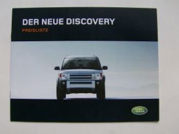 Land Rover Discovery Prospekt +Preisliste 11/2004