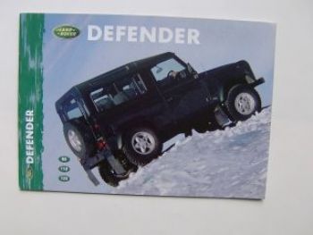 Land Rover Defender 90 110 130 Prospekt 1999 UK Englisch