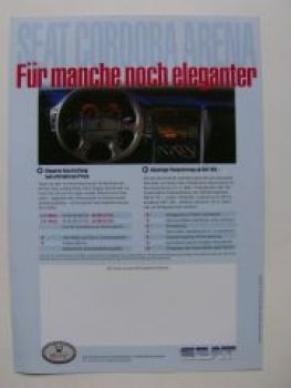 Seat Cordoba Arena Finanzierungsprospekt 9/1997
