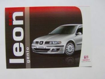 Seat Leon Genio Prospekt 9/2004 NEU