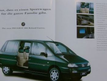Peugeot 806 Roland Garros Prospekt 4/1999 NEU