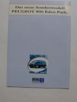 Peugeot 806 Eden Park Sonderprospekt NEU
