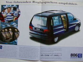Peugeot 806 Eden Park Sonderprospekt NEU