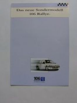 Peugeot 106 Rallye Sonderprospekt 3/1997 NEU