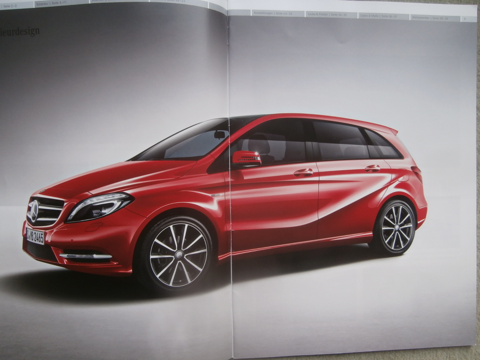 Printausgabe Mercedes Benz Vorteile B-Klasse W246 Katalog