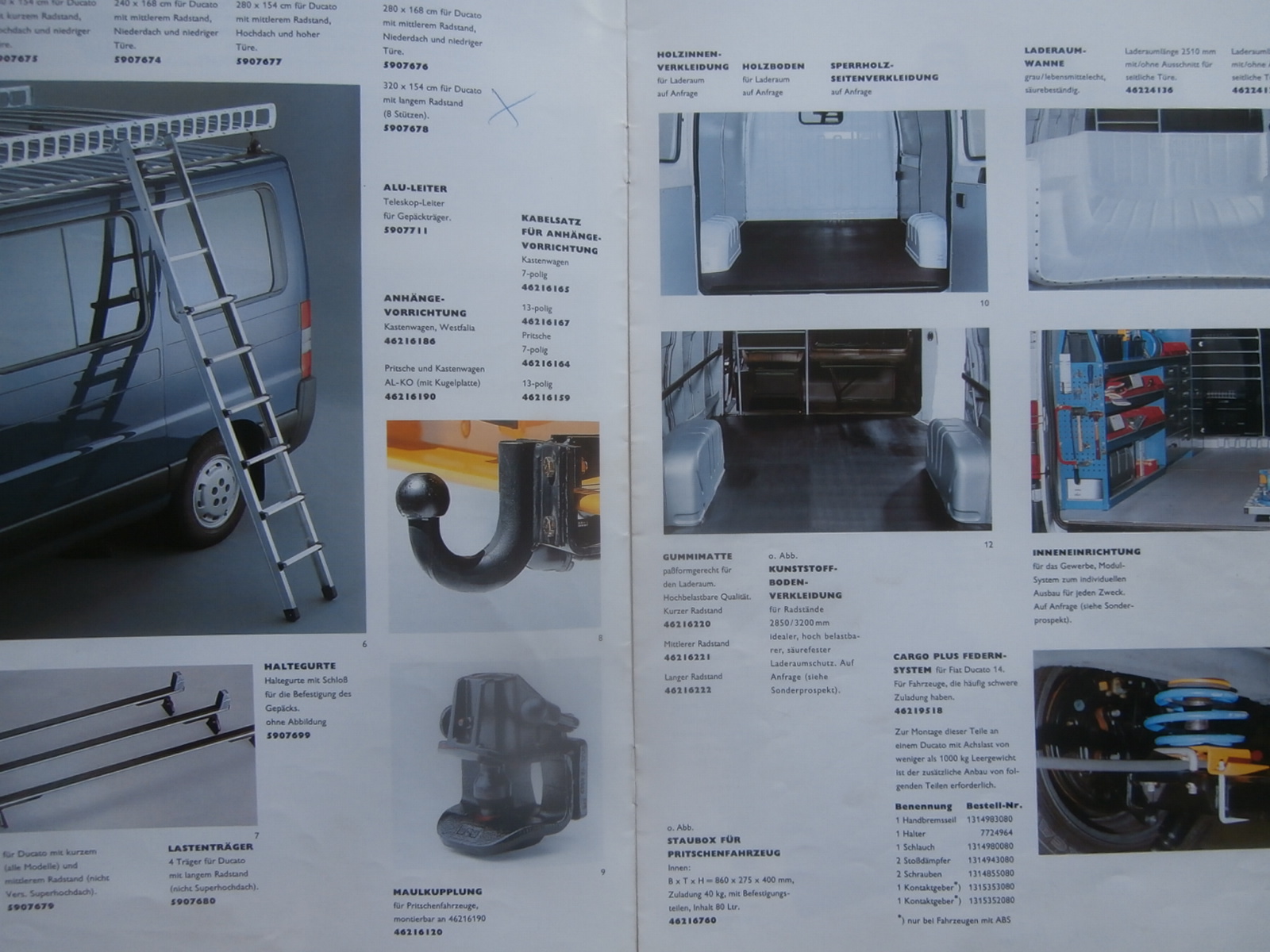 Druckausgabe Fiat Ducato Zubehör Katalog im Jahre 1995