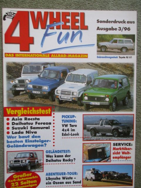 Druckausgabe der 4 Wheel Fun Allrad Magazin Jahrgang 1996 : Autoliteratur  Höpel