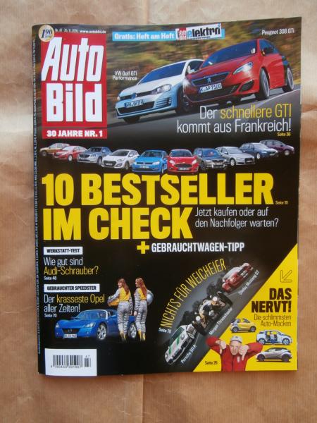 Auto Bild 47/2016 Peugeot 308GTi vs. Golf7 GTI Performance,Jaguar XJR, Opel Speedster,Daihatsu Hijet,