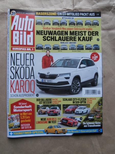 Auto Bild 20/2017 Opel Crossland X vs. Mokka X,Cross Up vs. Karl Rocks,Audi RS3 Limusine,VW Polo II Steilheck,