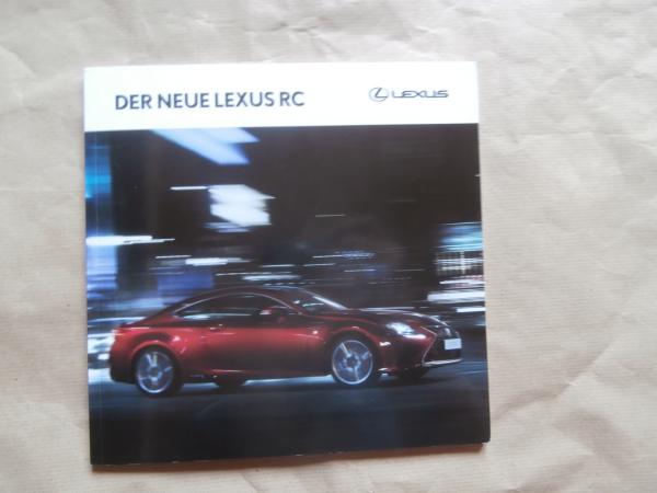Lexus RC 200t 300h +F Sport Prospekt November 2015 +Preisliste NEU