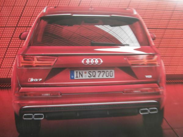 Audi SQ7 TDI Typ 4M Prospekt Mai 2016 NEU