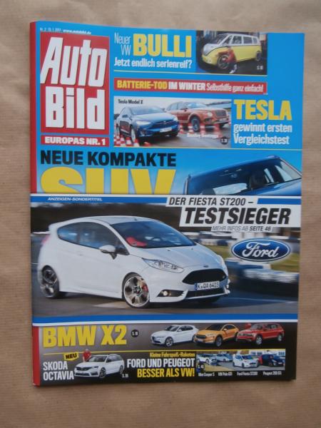 Auto Bild 2/2017 Tesla Model X vs. Bentley Bentayga,Toyota C-HR 1.2 Turbo vs. Nissan Juke 1.2DIG-T,
