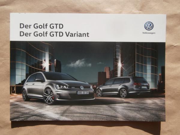 VW Golf7 GTD +Variant Prospekt Mai 2016 NEU +Zubehör