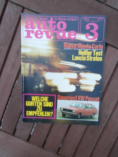 auto revue 3/1975 Rallye Monte Carlo,Lancia Stratos,VW Passat LS Dauertest,BMW 1502,528 E12,Escort II,