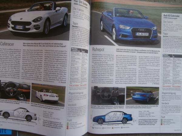 Auto Bild Cabrio Extra Sommer 2019 Mazda MX-5 vs. Abarth 124 Spider,BMW Z4, Peugeot 403,911 (992),Mustang V8 v. DB11