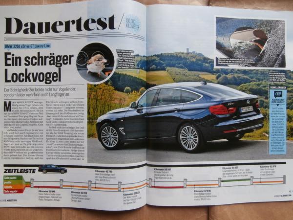 Auto Bild 32/2016 320GT F34 Dauertest,Daihatsu Copen, Smart Crossblade,Ateca vs. Tuson vs. Kadjar vs. Qashqai