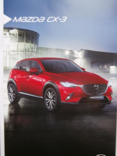 Mazda CX-3 +Executive + Sports Line Prospekt Mai 2016 +Preisliste NEU