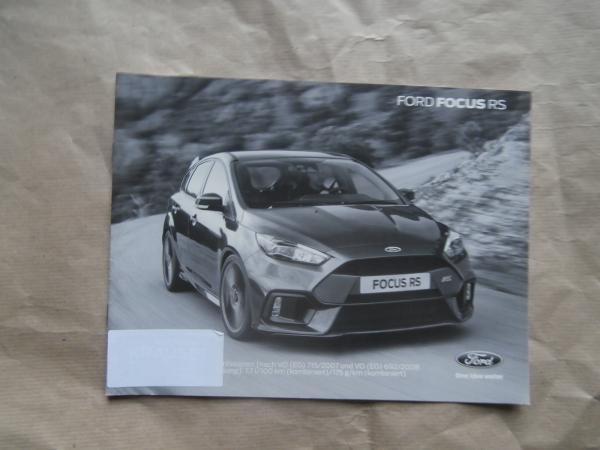 Ford Focus RS Preisliste im Mai 2017