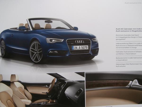 Audi A5 S5 Cabriolet Prospekt April 2016 NEU