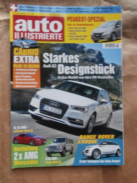 auto illustrierte 6/2012 Peugeot Spezial, Audi A3, Ferrari California,Veloster Turbo,SL 63 AMG,Combo,