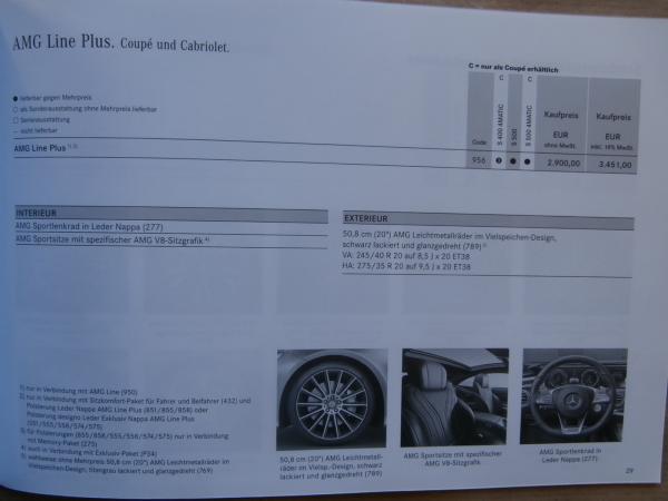 Mercedes Benz S-Klasse Coupé & Cabriolet BR217 9.Januar 2017 S400 S500 AMG S 63 S65