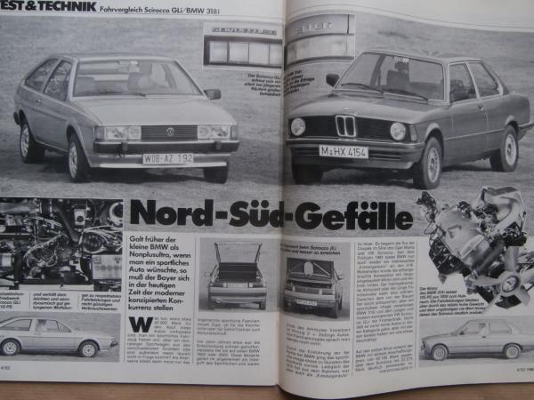 Sportfahrer 4/1982 Camaro Z28E,Porsche 930 turbo targa,VG: Scirocco GLi vs. BMW 318i E21,AHG BMW M1 E26,