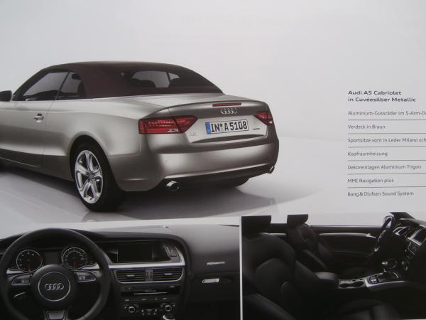 Audi A5 S5 Cabriolet Prospekt April 2016 NEU