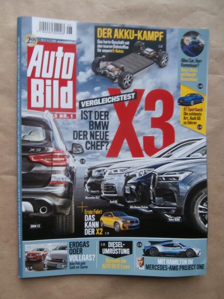 Auto Bild 6/2018 BMW X3,X2 xDrie20d F39, A7 sportback 55 TFSI,Mégane R.S., A-Klasse,X3 vs. Stelvio vs. Q5 vs.GLC vs. XC60,
