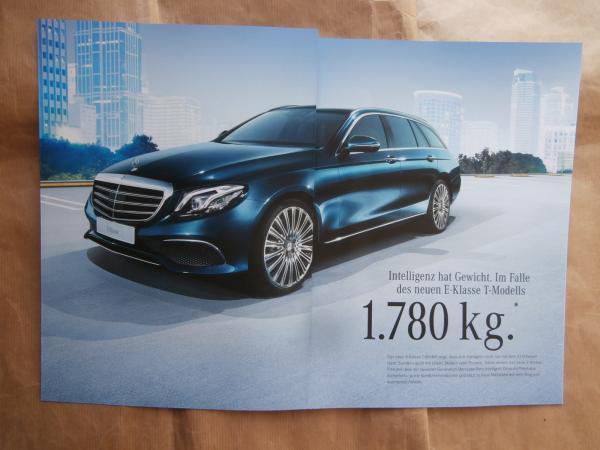 Mercedes Benz E-Klasse T-Modell BR213 Masterpiece of Intelligence Sonderprospekt 9/2016 NEU