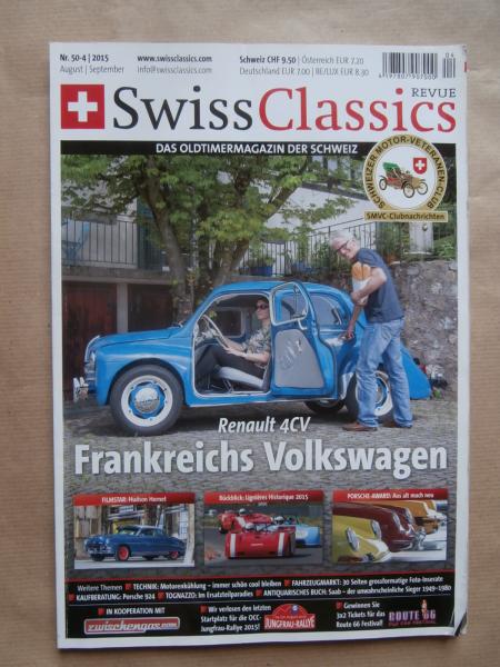 Swiss Classics Revue Nr.50-4 2015 Renault 4CV,Hudson Hornet,