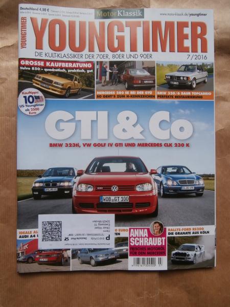 Youngtimer 7/2016 BMW 323ti Compact E36/5 vs. CLK 230K vs. Golf GTi, A4 2.4 V6 Avant vs. Passat Variant 1.8T,BMW 320 Baur TC1 Topcabriolet E21,