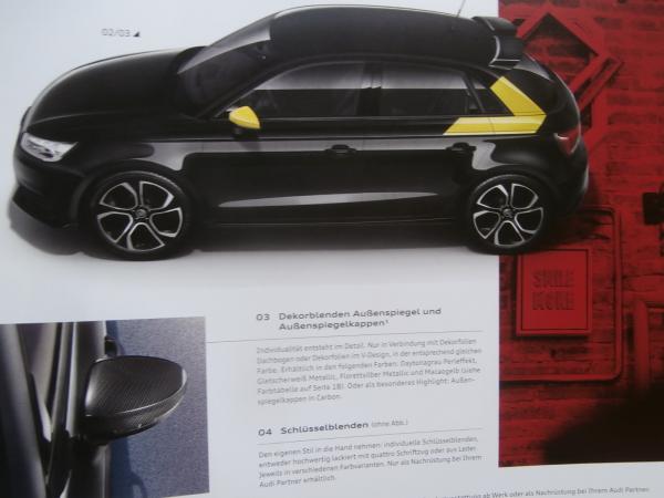 Original Audi A1 Zubehör Prospekt als Printausgabe im Juni 2016