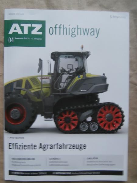 ATZ offhighway 11/2017 Effizeiente Agrarfahrzeuge,Hochintegrierte Abgasnachbehandlungssysteme,