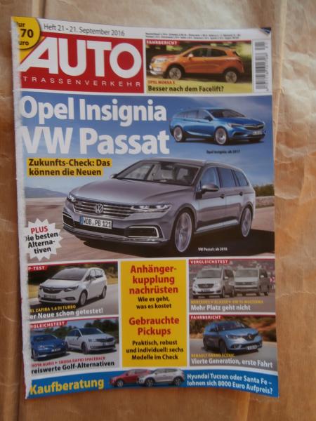 Auto Strassenverkehr 21/2016 Zafira 1.6 DI Turbo, Auris vs. Rapid Spaceback,Grand Scénic, V-Klasse vs. T6 Multivan,