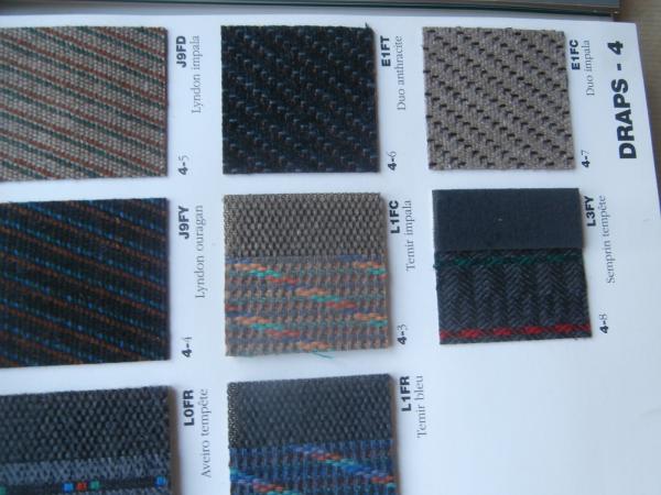 Peugeot 1994 106 205 306 405 +Break 605 J5 Farben und Polster Stoffe Vinyles Velour