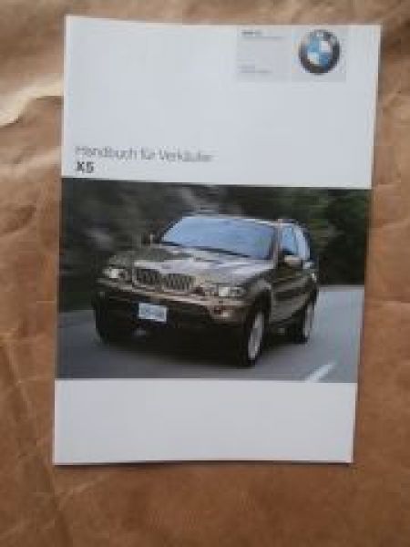 BMW Handbuch für Verkäufer X5 E53 3.0i 4.4i 3.0d +Steptronic Oktober 2003