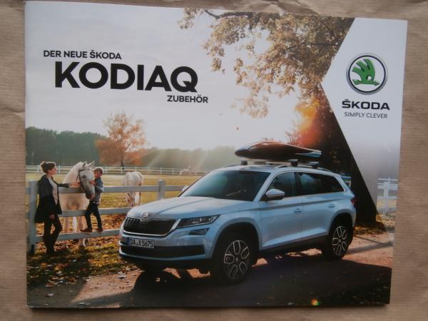 Druckausgabe von Skodas Kodiaq Zubehör Katalog im Jahre 2017