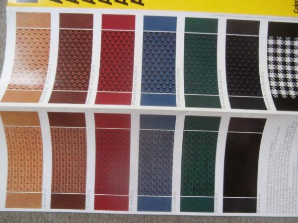 Audi Farben 80 L S LS GL GT August 1973