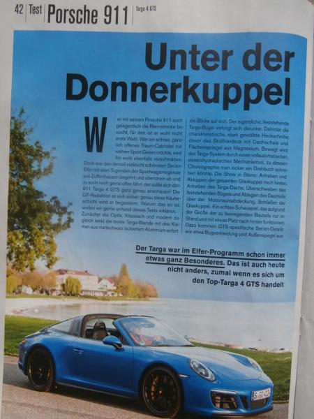 gute fahrt 8/2017 E-Golf,911 Targa 4 GTS,Seat Ibiza 1.0 ecoTSI,A6 v.s Superb,Arona,Skoda Citigo,RS5 Coupé,A8,Caddy Mini Camper