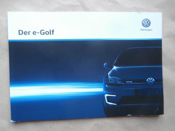 VW e-Golf7 Prospekt Mai 2016 NEU Rarität
