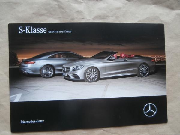 Mercedes Benz S-Klasse Coupé & Cabrio BR217 S450 S560 +4Matic S63 S65 AMG Oktober 2017