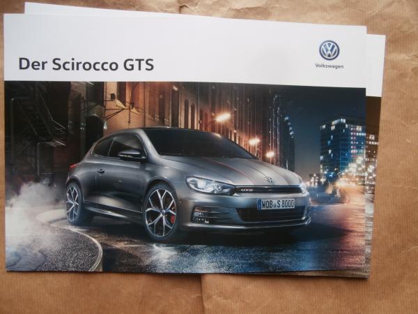 VW Scirocco GTS Prospekt Mai 2016 +Preisliste NEU