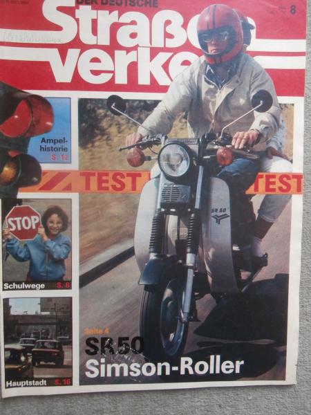Der Deutsche Straßenverkehr 8/1986 Simson Roller SR50,Wartburg 353,Camptourist CT7