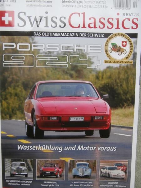 Swiss Classics Revue April/Mai 2019 Porsche 924, Mercedes-Benz 190 Ponton,Kaufberatung Triumph Spitfire/GT6
