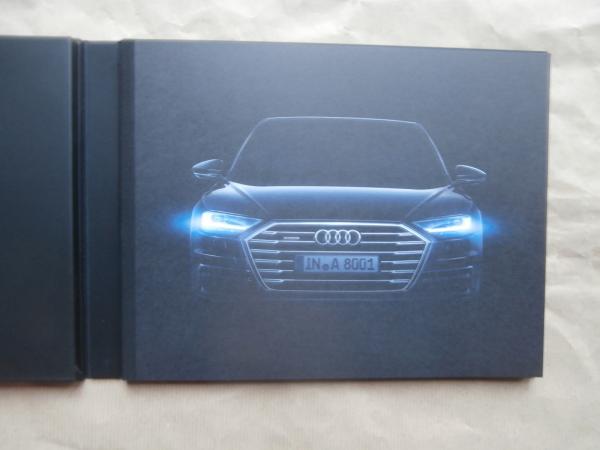Audi A8 Typ 4N Sanduhr Prospekt September 2017 Vorstellung VIP Rarität NEU