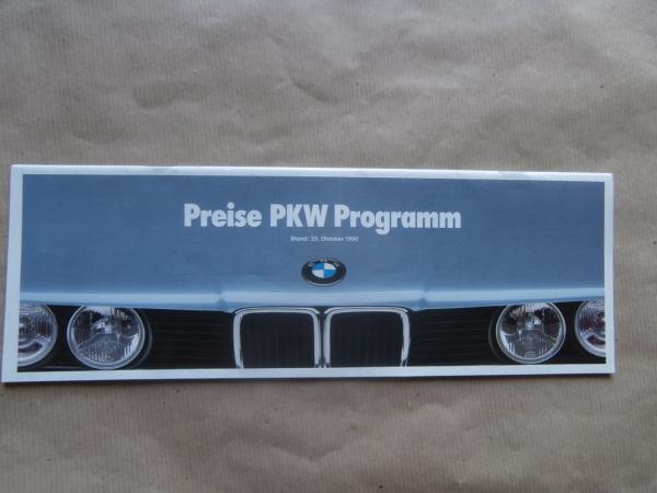 BMW 316i-325iX,Cabrio,Touring,M3,520i-M5 E34,730i-750iL E32,850i E31,Z1 Roadster 25. Oktober 1990