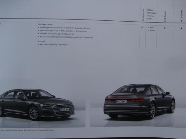 Audi A8 Typ 4N 50TDI quatro +L 55 TFSI quattro +L Januar 2018