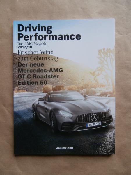 AMG Magazin Driving Performance 2017/18 Frischer Wind zum Geburtstag neue AMG GT C Roadster Edition 50