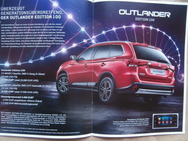 Mitsubishi Outlander +Edition 100 Prospekt März 2017