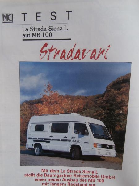Motorcaravan Magazin 2/1992 La strada Sienal L auf Mercedes Benz 100, GMC GM20 AM-Van,Luna Holiday